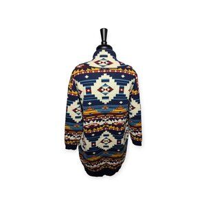 Coltheshead Knit Multicolor Aztec Open Cardigan w/Pockets Size Small